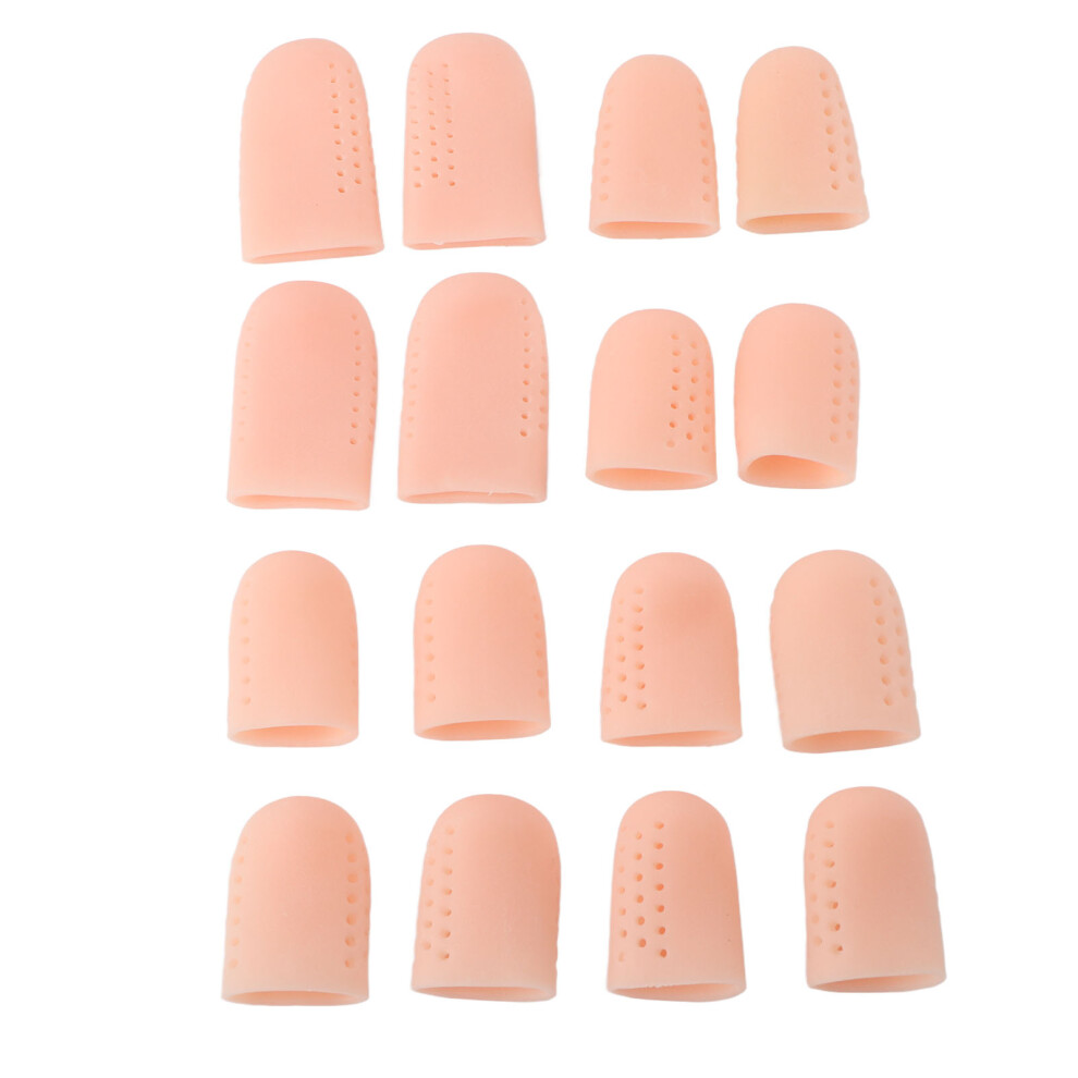 Breathable Gel Cots Silicone Toe Sleeves Silicone Finger Cots For Finger Protectors, Toe Protectors Elastic Gel Covers With Ventilation Holes For