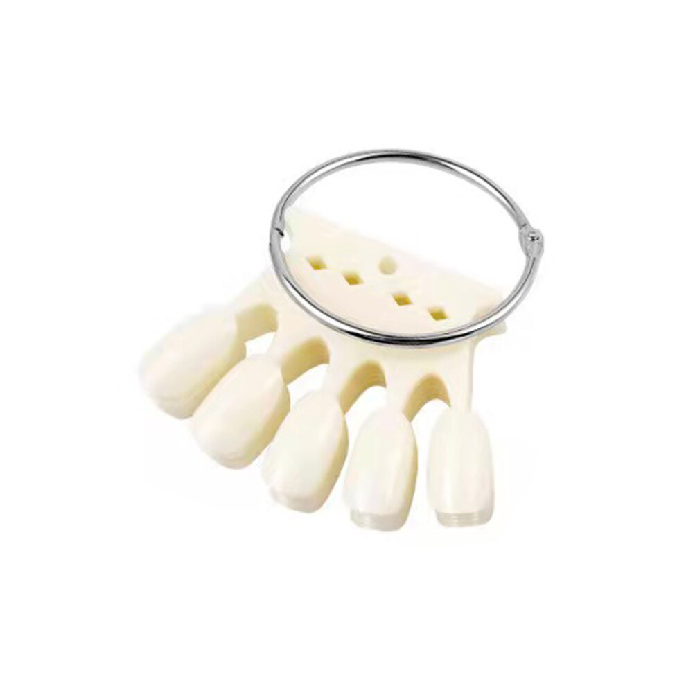 Practice Templates for Professional Use, False Nail Art Tips with Easy Split Ring Removal, Nail Polish Display Reusable Acrylic Material for Salon or
