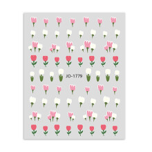 Calcomanías holográficas de flores de primavera para uñas, accesorios de manicura DIY con diseño autoadhesivo 3D, materiales seguros y no