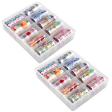 Decoración innovadora para uñas, pegatinas de transferencia de lámina neón para uñas con estampado neón verde, fácil aplicación para