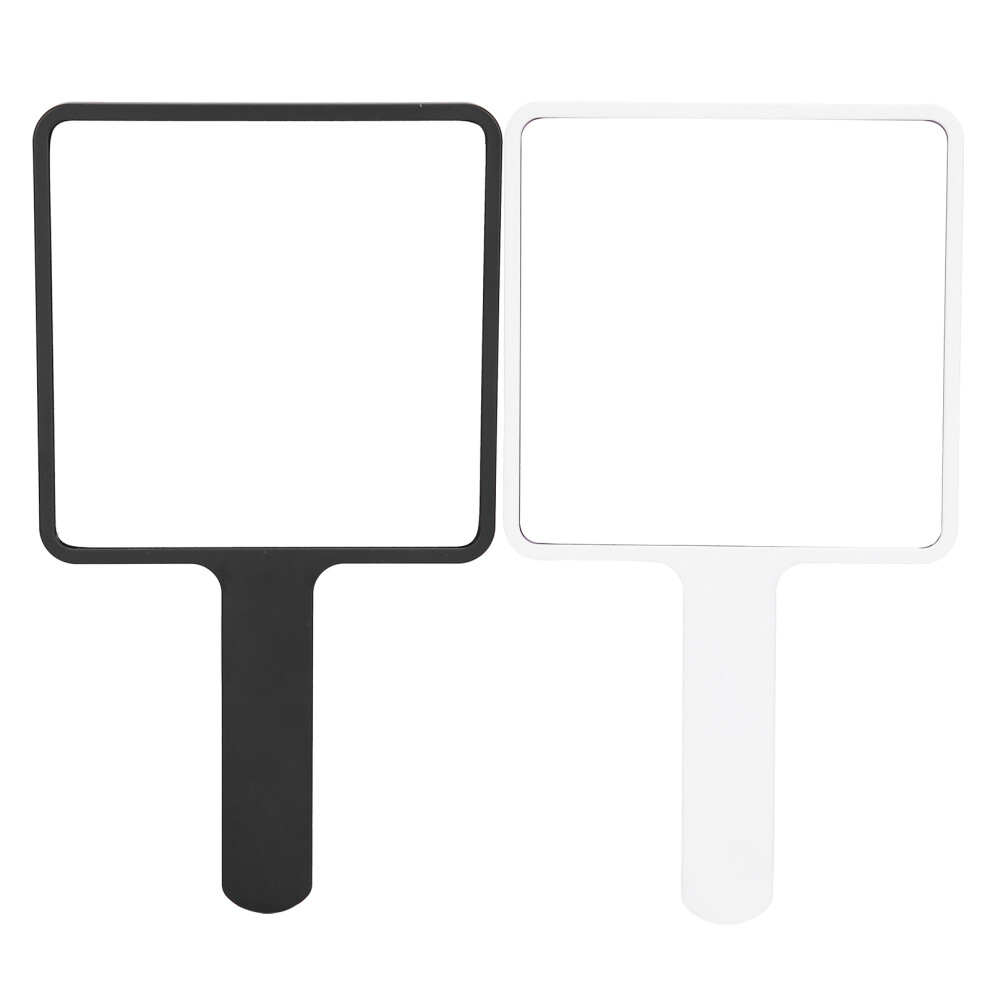 Lightweight Mirror For Travel Use, Cosmetic Mirror With Ergonomic Handle Portable Square Mirror Eco-Friendly Durable Plastic Multi-Purpose Mirror For