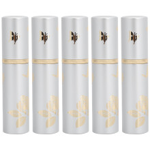 Multipurpose Atomizer: Versatile Elegant, Fine Mist Spray, Twist Top Like Lipstick, Lightweight Aluminum Shell, No Drips Or Leaks, 5pcs For Daily Use