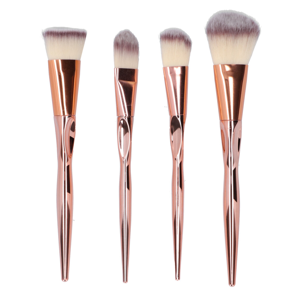 Artisanal Mineral Powder Makeup Brushes, Soft Fluffy Bristles for Multipurpose Applications, Non-Shedding Vegan Brushes for Full Coverage and a