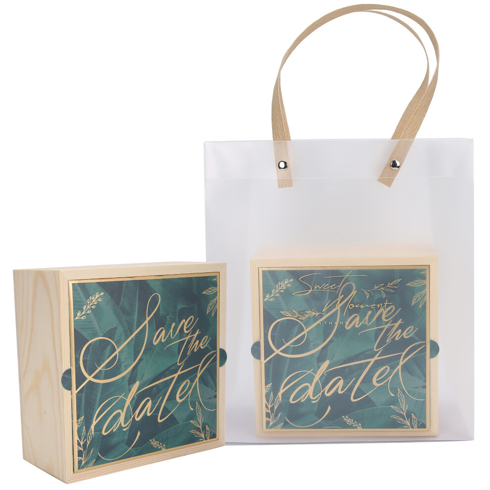 Exquisite Gift Bags For Any Celebration, Pure Natural Pine Wood Wedding Wooden Gift Box With High Precision Transparent Matte Material, Perfect For