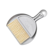 Keyboard Cleaning Brush with Dustpan, 2 in 1 AntiStatic Bristles for Desktop Electronics, Grey