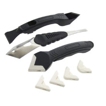 Silicone Sealant Angle Scraper 3Piece Set Grout Kit Residue Removal Tool For Tile