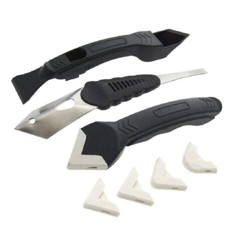 Silicone Sealant Angle Scraper 3Piece Set Grout Kit Residue Removal Tool For Tile