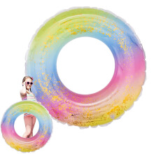 Children's Swimming Ring, Mermaid, Glitter, Baby Swimming Aid (Pink) rainbow