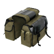 Motorcycle Saddle Bag Waterproof Side Luggage with Adjustable Straps for Travel and Tools Green