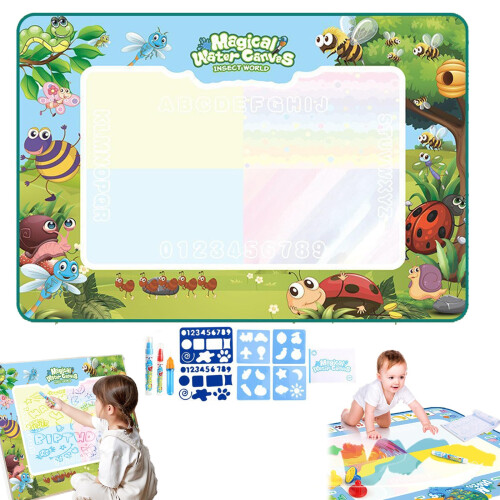 Magic Water Canvas with Water Pen Tools Stamp Accessories (80x60cm)