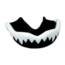 Sports Tooth Guard FullCoverage Mouthguard, Lightweight Ergonomic, Black And White, For Lacrosse Kickboxing Martial Arts