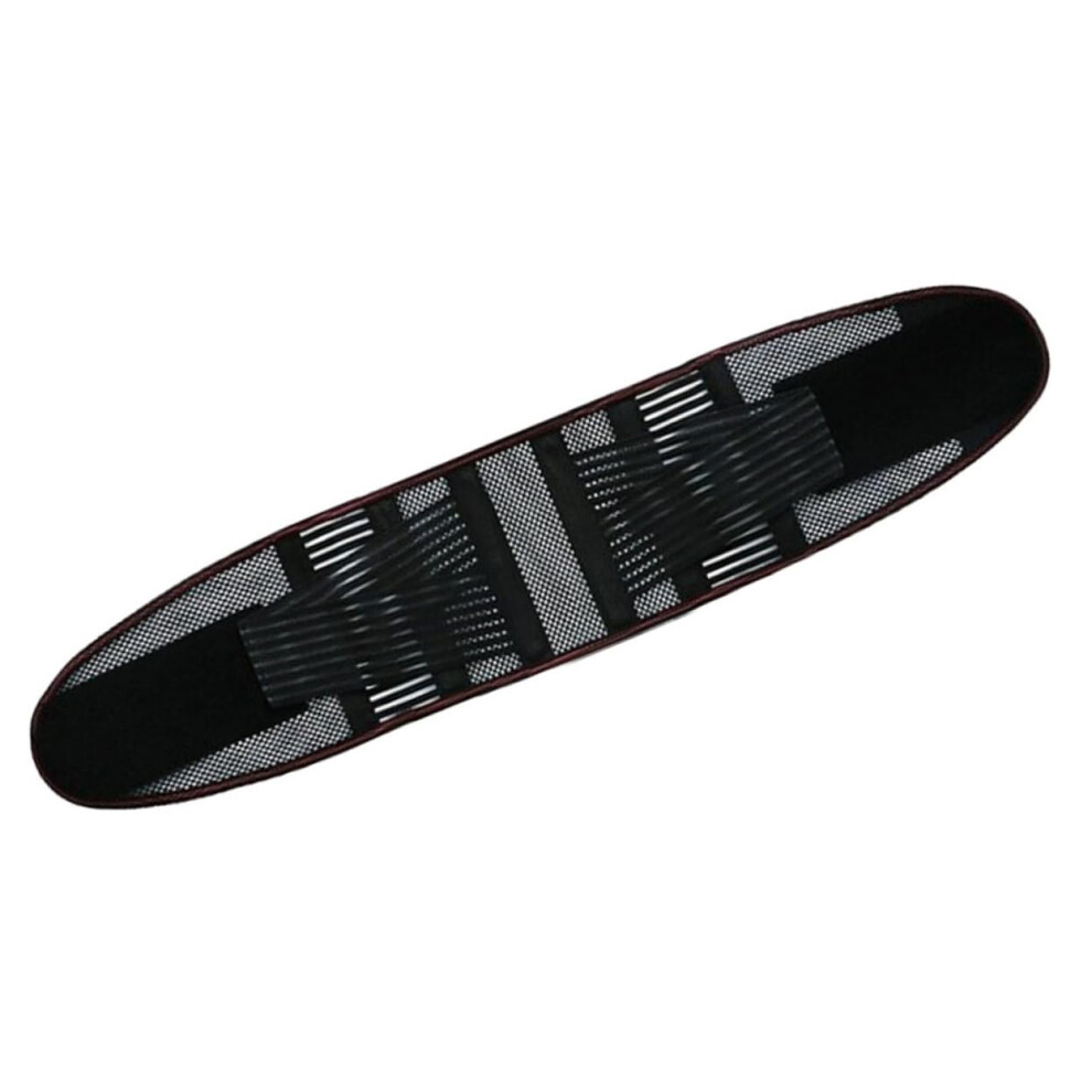 Lumbar Brace Belt for Sports Fitness Durable Weightlifting Comfortable Waist Protector Black