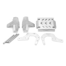 Edelstahl RC-Chassis-Verstärkungssatz für 1/8 LOSI LMT Silber