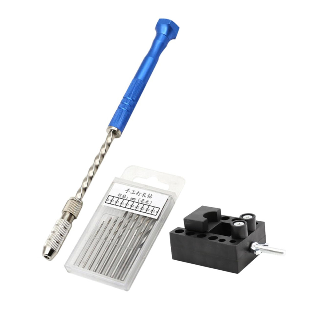 Hand Drill Set With Vise And Semiautomatic Drill Tool For Woodworking Diy Projects Included 9347817859805