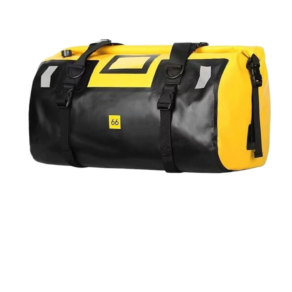 Motorcycle Waterproof Tail Bag 66L Large Capacity Saddlebag For Travel Outdoor Dustproof Yellow 9199774273077