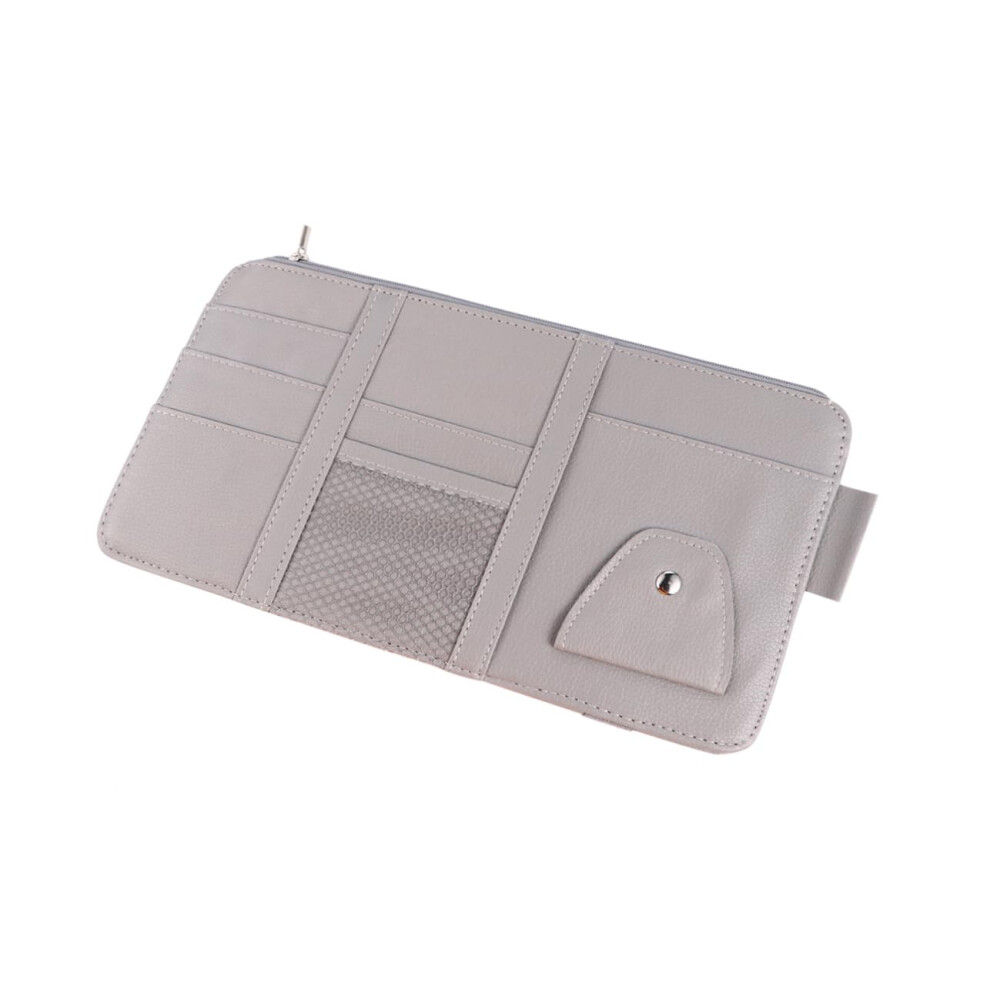 Car Sun Visor Organizer With Sunglasses Secure Storage And Scratch Interior Pouch Grey 9199774273312