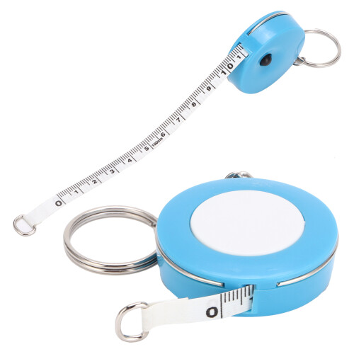 Mini porte-clés mètre ruban souple bleu 1pc 2