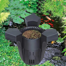 Pool Skimmer Automatic Floating Surface Cleaner with Leaf Basket for Pools and Ponds