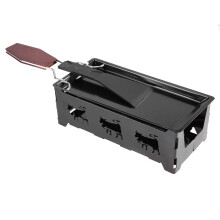 Raclette Cheese Melter with NonStick Candle Heated Tray, Foldable Handle and Spatula, Black