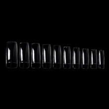 Square Nail Tips With Artificial Full Cover, Soft Clear Easy To Use Breathable And Durable Frosted Design Tapered Square False Nails For Salon Or