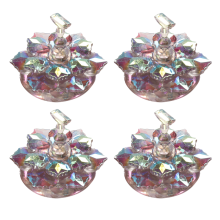 Hochwertiger magnetischer Übungsständer für Nagelkunst, farbenfrohe, lotusblütenförmige Dappenschale aus Kristallglas für Acryl-Nagelpulver,