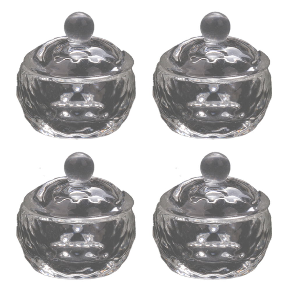 Transparent Acrylic Liquid Powder Bowls, Elegant Glass Crystal Nail Art Cups for Professional Manicure Salons Home Use For Halloween Parties