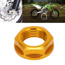 Motorcycle Front Axle Nut M18x1.5 Aluminum for KLX450R  Gold Color
