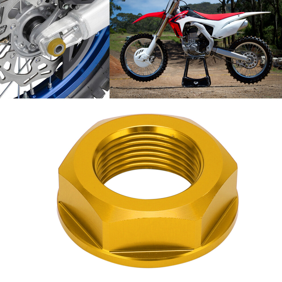 Aluminum Rear Wheel Axle Nut M22x1.5 For Kawasaki Kx125 2003-2008 Gold 6921377615243
