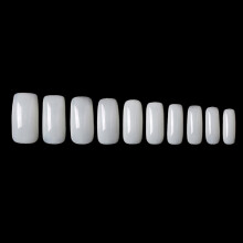 Square Nail Tips With Artificial Full Cover, Soft Clear Easy To Use Breathable And Durable Frosted Design Tapered Square False Nails For Salon Or