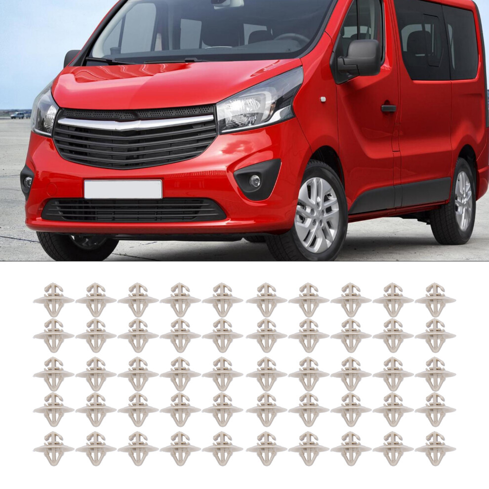 50Pcs Exterior Door Trim Moulding Clips For Vauxhall Vivaro 2001Â2014 9321377615118