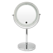 Miroir grossissant élégant, fonction mémoire, angles réglables, miroir de maquillage double face avec grossissement 1x et 10x, véritable