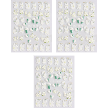 Adesivos de unhas em relevo para meninas, material confiável, com design floral e textura 3D, autoadesivos para acessórios de manicure faça você