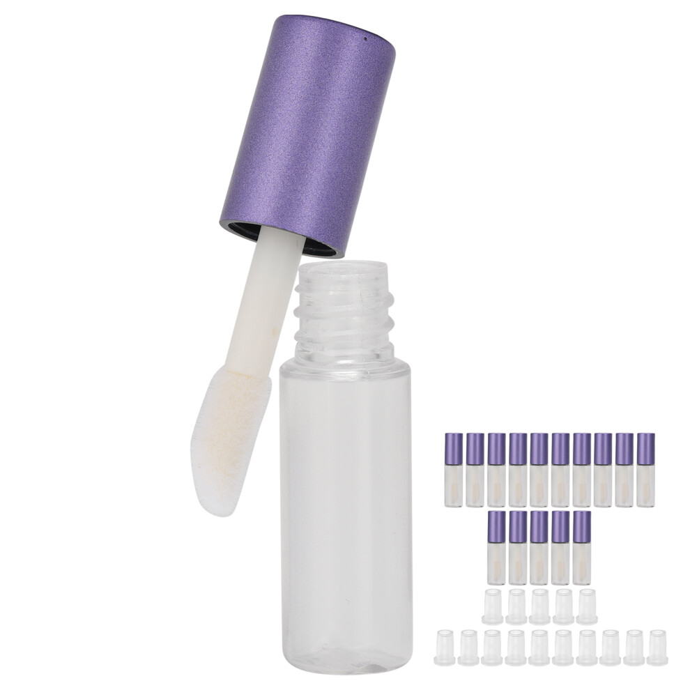Mini Lip Gloss Tubes 15 Pack 1.2ML with Rubber Stoppers for Cosmetics Purple