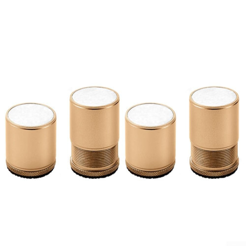 4 Pack Adjustable Bed Risers 2740mm Height Increase, NonSlip Base, Gold Finish, Compatible With Sofa And Table