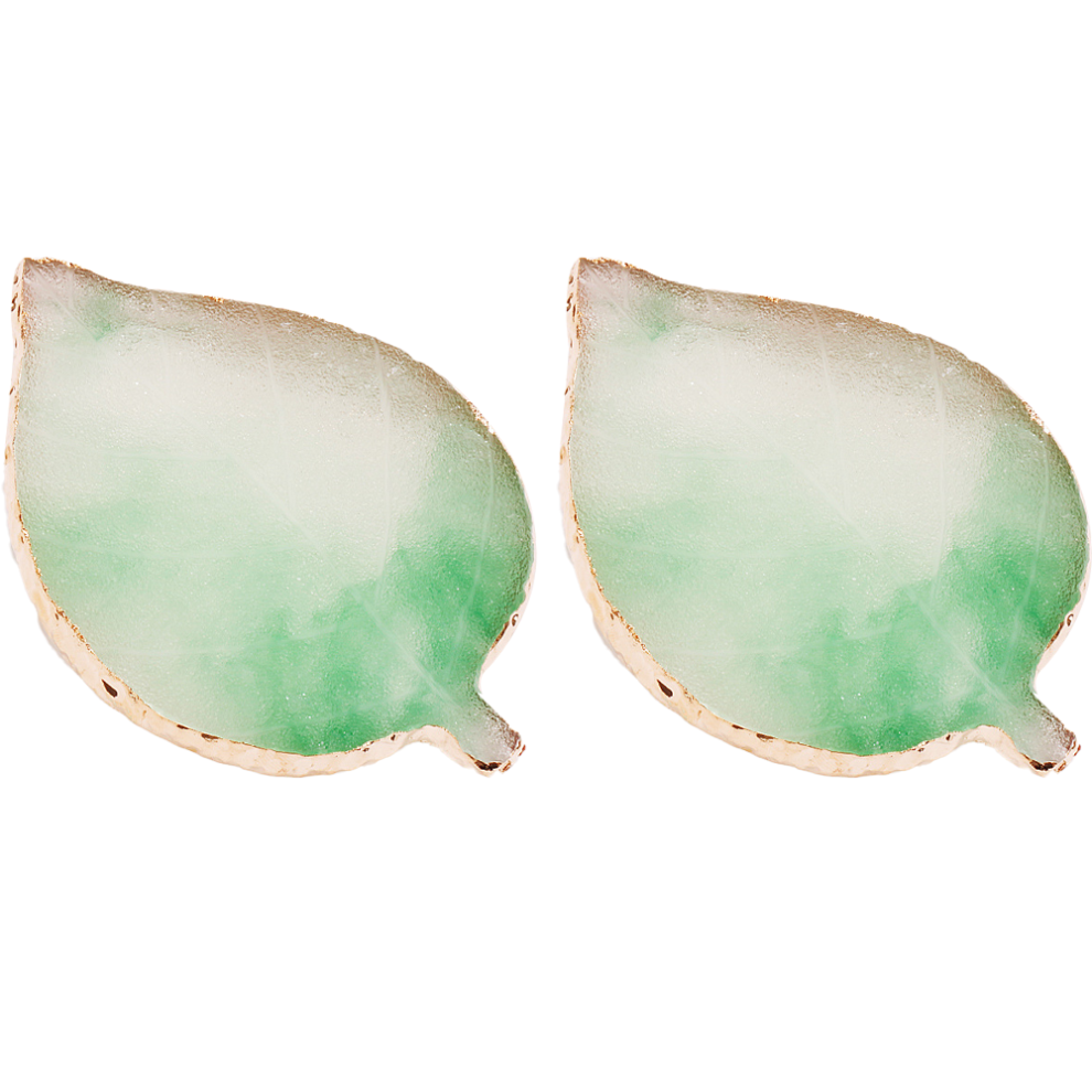 Smooth Surface Mixing Tools, Compact Nail Leaves Palette for Beauty Salon Use, Easy to Wipe Clean Resin Palette with Frosted Back, Decorative Dish