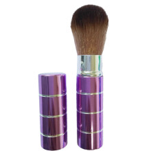 Kabuki Brush For Sketching And Blending, Retractable Handle Makeup Brush Cruelty Free, Synthetic Bristles Ensure Smooth Streak-Free Coverage, Travel