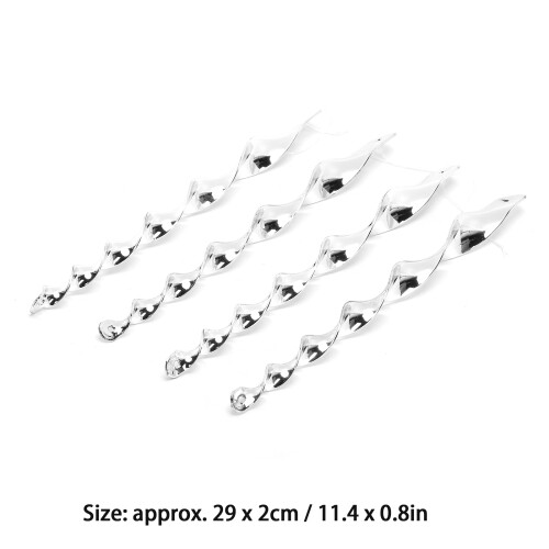 Reflective Bird Repellent Rods, 4 Pcs, 29x2cm, Silver, Plastic 2