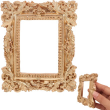 Mini Gold Frames 4x3 Inch Vintage Golden Resin Picture Frames with Embossed Trim Decorative Photo Holders for Home Office