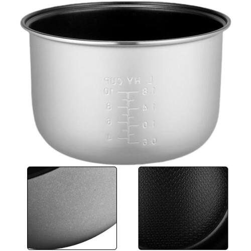 4L Nonstick Rice Cooker Inner Pot Replacement with Precise Volume Markings for MultiCourse Cooking 1