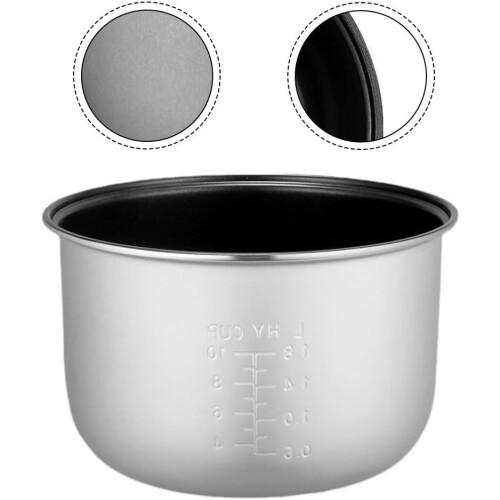 4L Nonstick Rice Cooker Inner Pot Replacement with Precise Volume Markings for MultiCourse Cooking 2