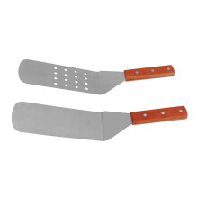 Edelstahl Beech Griff Spatelwender für den Grill, Einfach zu reinigen
