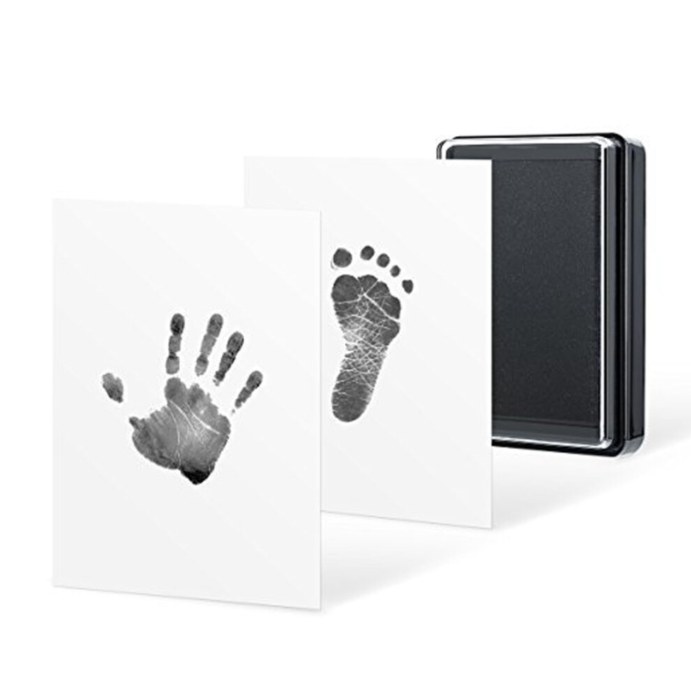 Dog Paw Print Kit Baby Footprint Handprint Kit With 1 Cleantouch Ink Pad 2 Imprint Cards For Parents Black