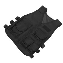 Gilet per Bambini per Tiro 600D Oxford Regolabile per Allenamento all'aperto Nero S