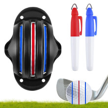 Golf Ball Alignment Marking Tool QuickDrying FadeResistant Lines Marker Reversible Design Clear Imprint