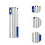(4  Sections) Durable Adjustable Length 3/4 Section Extendable Pool Skimmer Poles Lightweight Aluminum for Deep Swimming Pool Cleaning Multicolor 4