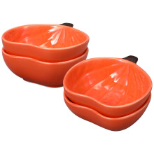 4 Pcs Pumpkin Ramekins 6 oz Ceramic Baking Dish Oven Microwave Safe for Fall Thanksgiving Desserts