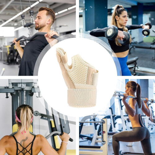 Wrist Splint Adjustable Wrist Support Brace, Breathable Hand Guard Wrap With Compression Straps, Bowling Compatible 2