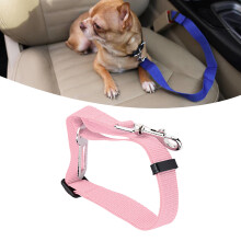 Cintura di sicurezza per cani, retrattile in nylon rosa, lunghezza regolabile da 45 a 72 cm, imbracatura di sicurezza