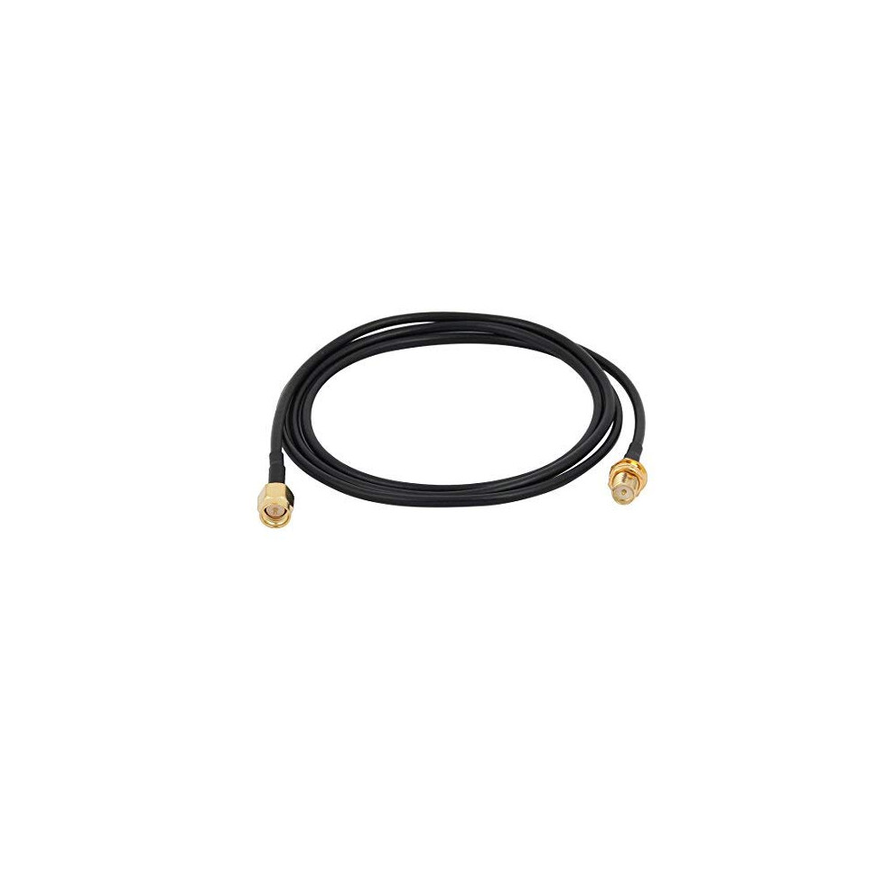 Sma Male To Male Antenna Extension Cable 1M Rg174 Coaxial For Router Black 9187378625774