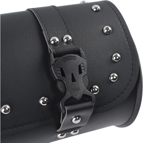 Motorcycle PU Leather Tail Bag with Password Lock, Universal Luggage Storage Backpack Saddle Bag 2